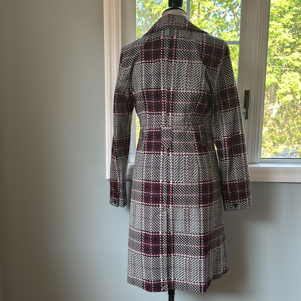 CABi Sovereign plaid trench coat EUC size small - Picture 6 of 13